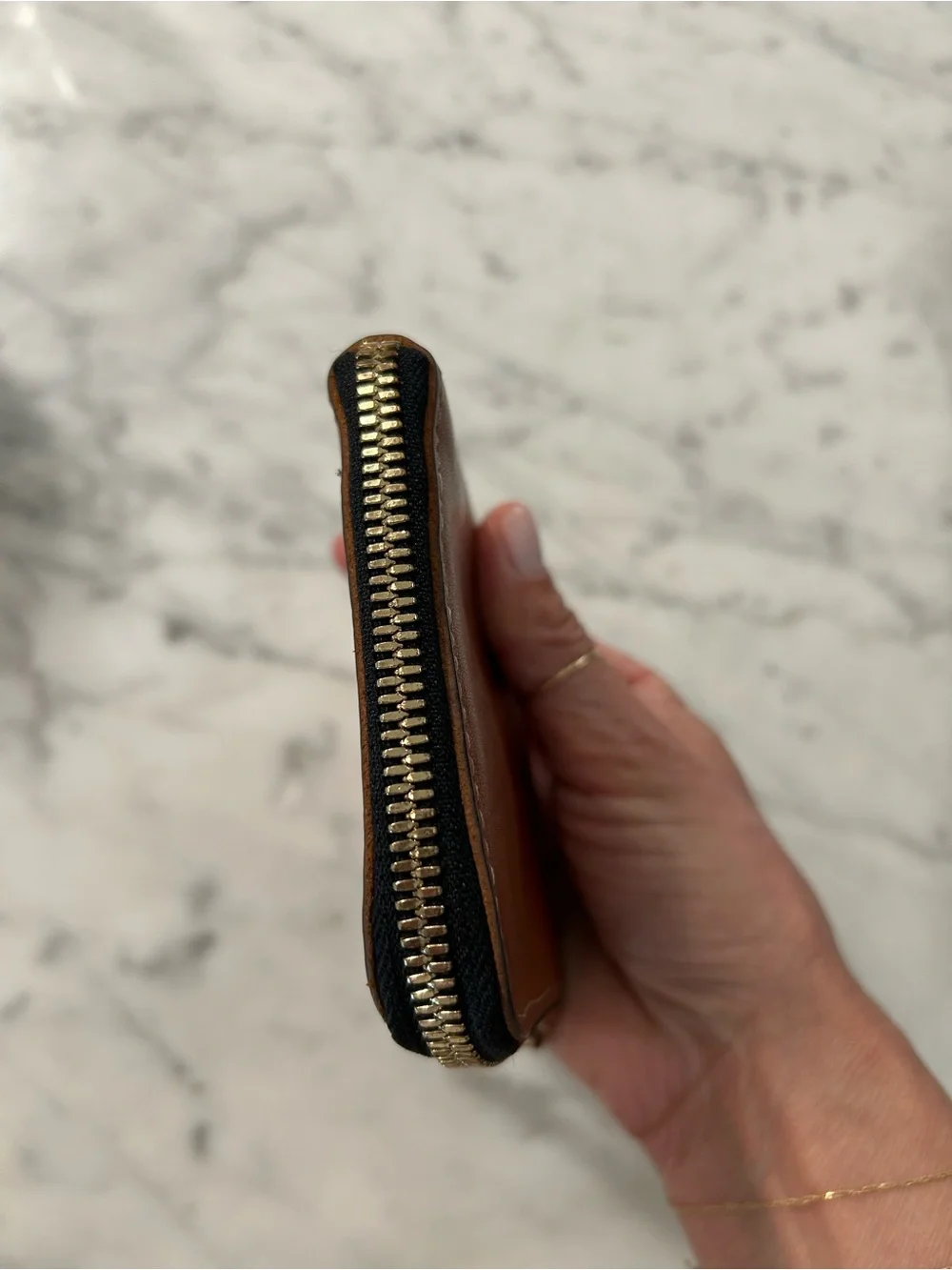 Clare V. Corner Zip Wallet in Miel